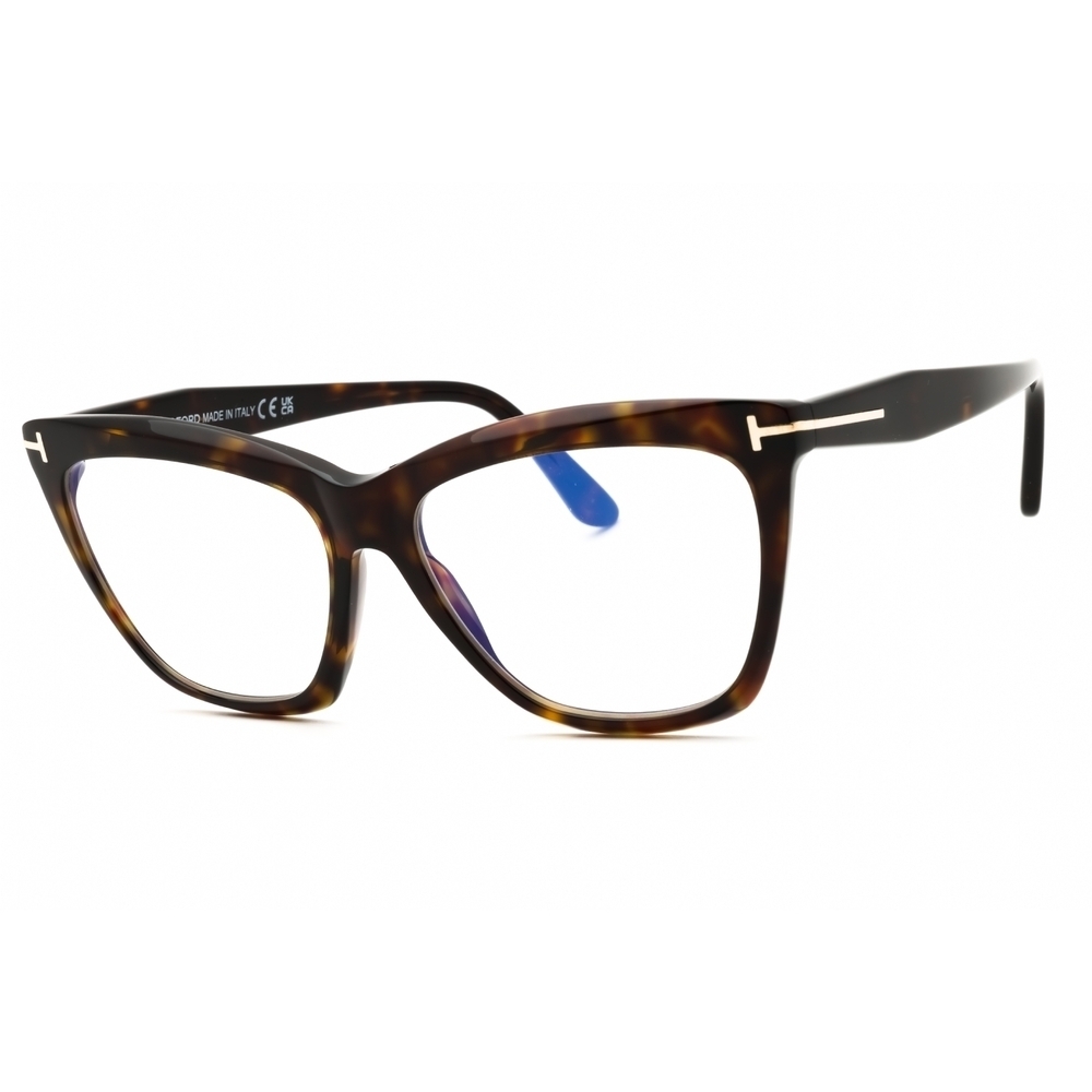 NWT Tom Ford FT6064-B Dark Havana Cat Eye 56mm Eyeglasses